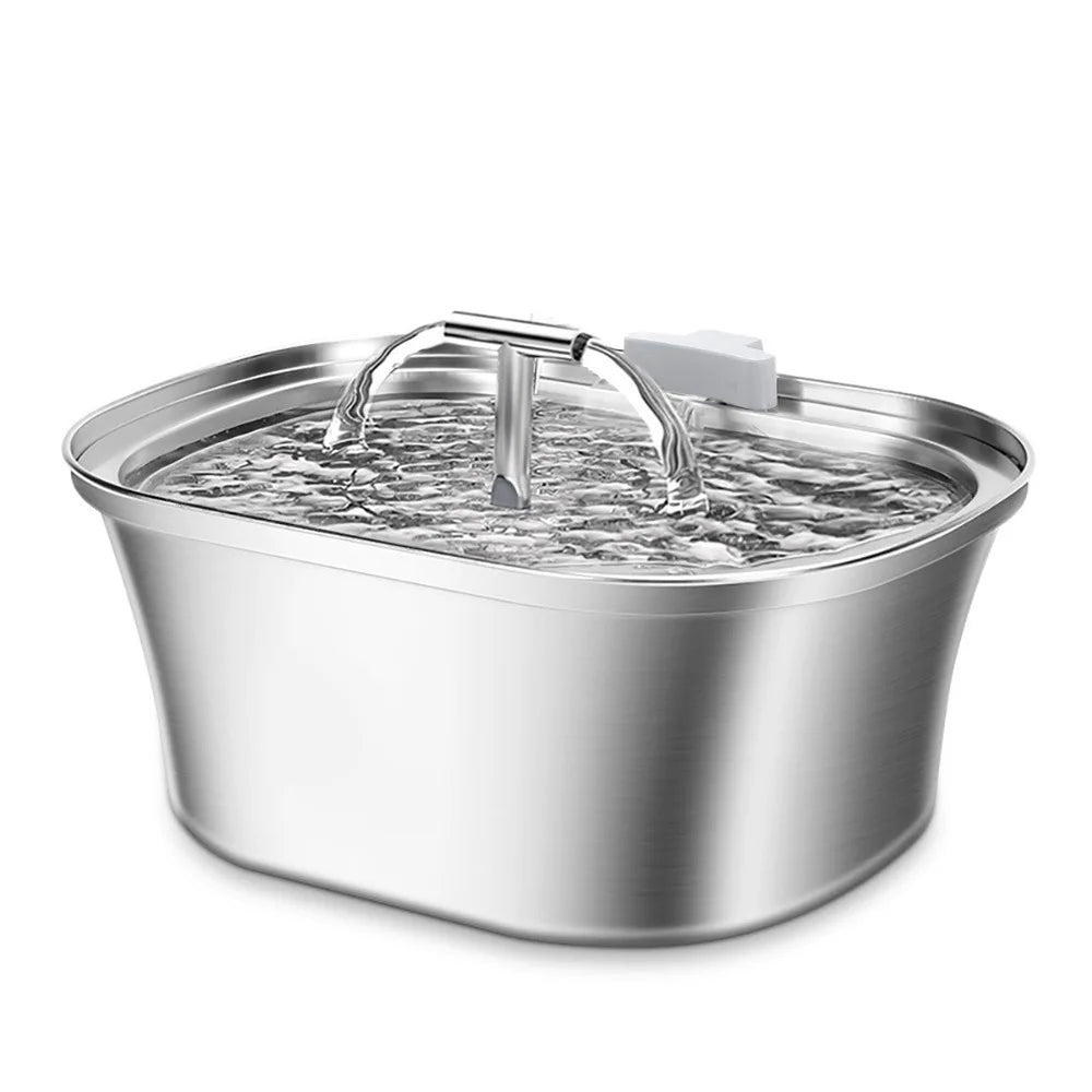 Hot Selling Custom 3.2/4L Stainless Steel Pet Water Dispenser with Water Level Wholesale Cat Water Fountain Manufacturer OEM ODM