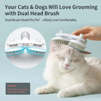Pet Cat Brush Dog Slicker Brush Double-headed Negative Ion One-button Self Cleaning Pet Brush