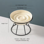 Ceramic Slow Feeder Bowl Basic Bowls for Healthy Eating Protects Cervical Spine Non-Tip Design for Kittens for Small Dog Breeds