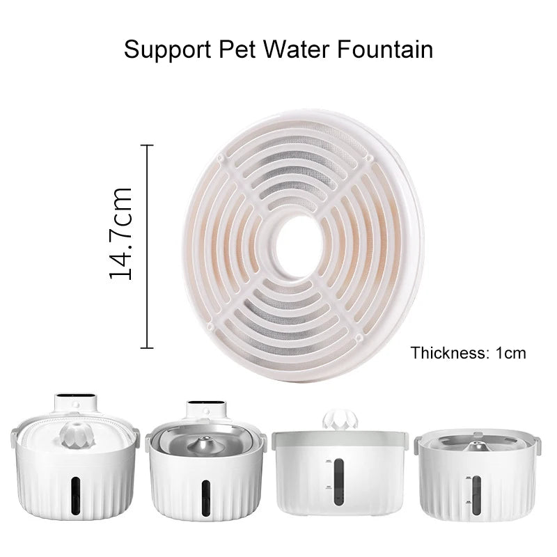 2pcs/Pack Activated Carbon Filter Pet Cat Water Fountain Replacement Bowls Automatic Dispenser Manufactured Cat Drinking System
