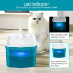 2023 New Smart Cat Water Fountain Automatic LED Light Cat Fountain Bowl Drinking Pet Water Dispenser Pet Supplies