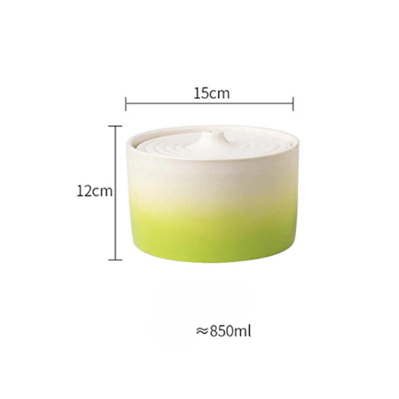 850mL Automatic Ceramic Pet Water Dispenser Smart Cat Water Fountain Dog Drinking Water Circulation Pet Bowls