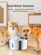 OEM 7L Large Capacity Stainless Steel Automatic Cat Water Fountain for Multi-Cats Dogs with Filtration Pet Water Dispenser