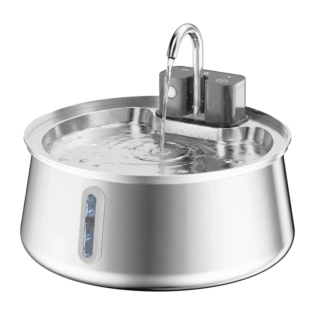 4L 4000MAh Wireless Cat Water Fountain Rechargeable Stainless Steel Battery Sensor Cat Smart Water Fountains Manufacturer