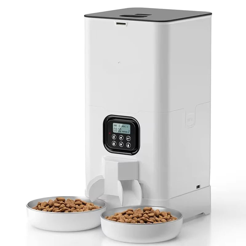 2026 New 4L/6L OEM Dual Bowls Automatic Cat Feeder with Camera TUYA APP Smart Pet Feeder Stainless Steel Bowl  for Muti Dogs Cat
