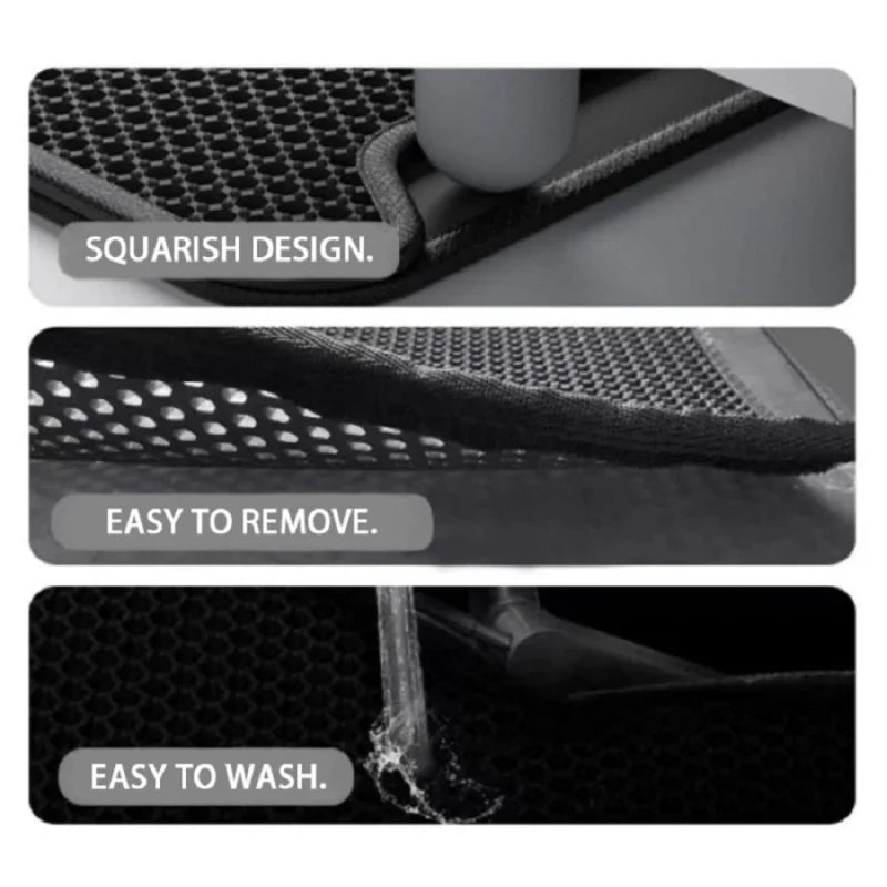 Petree Double Layer PVC Cat Litter Box Mat Non-slip Pet Poop Bag Trapper Bottom Cat Litter Pad Made of Durable Plastic