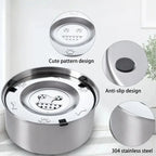 3L Stainless Steel No Spill Water Bowl for Dogs Non-Slip Slow Dog Bowl Water Feeder Dispenser for Medium Large Dogs