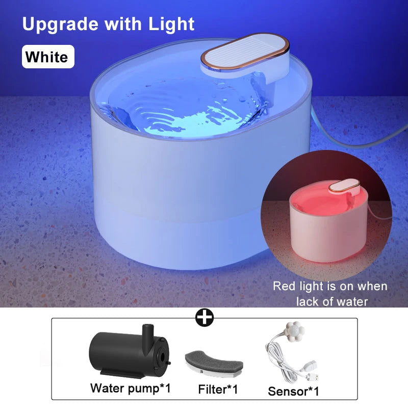 3L Smart Cat Water Fountain Auto Loop Filtering Drinker Auto Power-off Pet Water Dispenser Large Capacity Cats Pet Manufacturer
