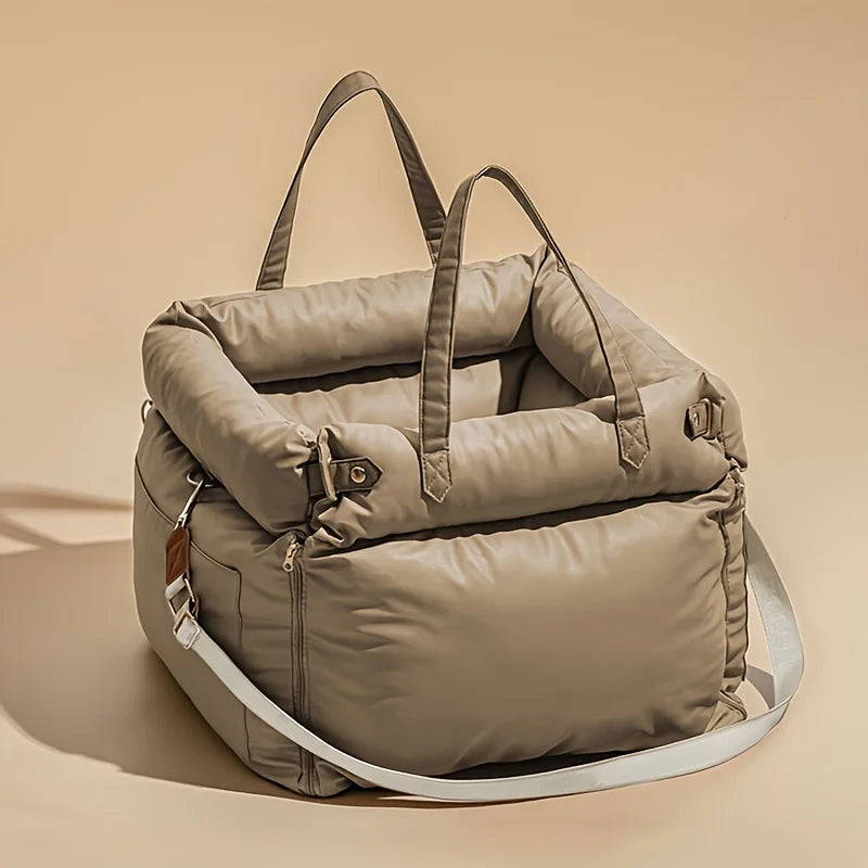 OEM LOGO Soft Stylish Dog Car Seat Cover Non-Slip Luxury Bed Adjustable Straps Removable Washable Cotton-Filled for Safe Travel