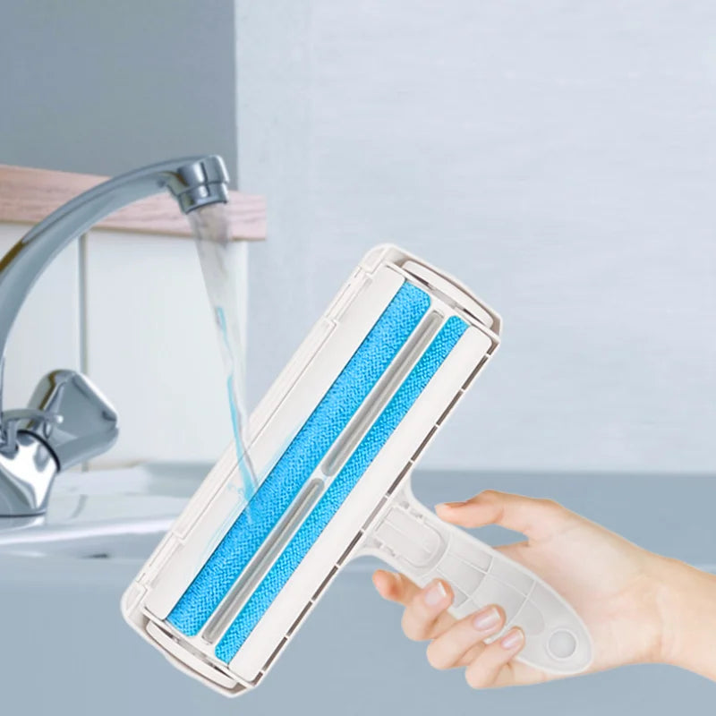 Pet Hair Remover Roller 2-Way Removing Dog Cat Hair From Furniture Self-cleaning Lint Pet Hair Remover One Hand Operated