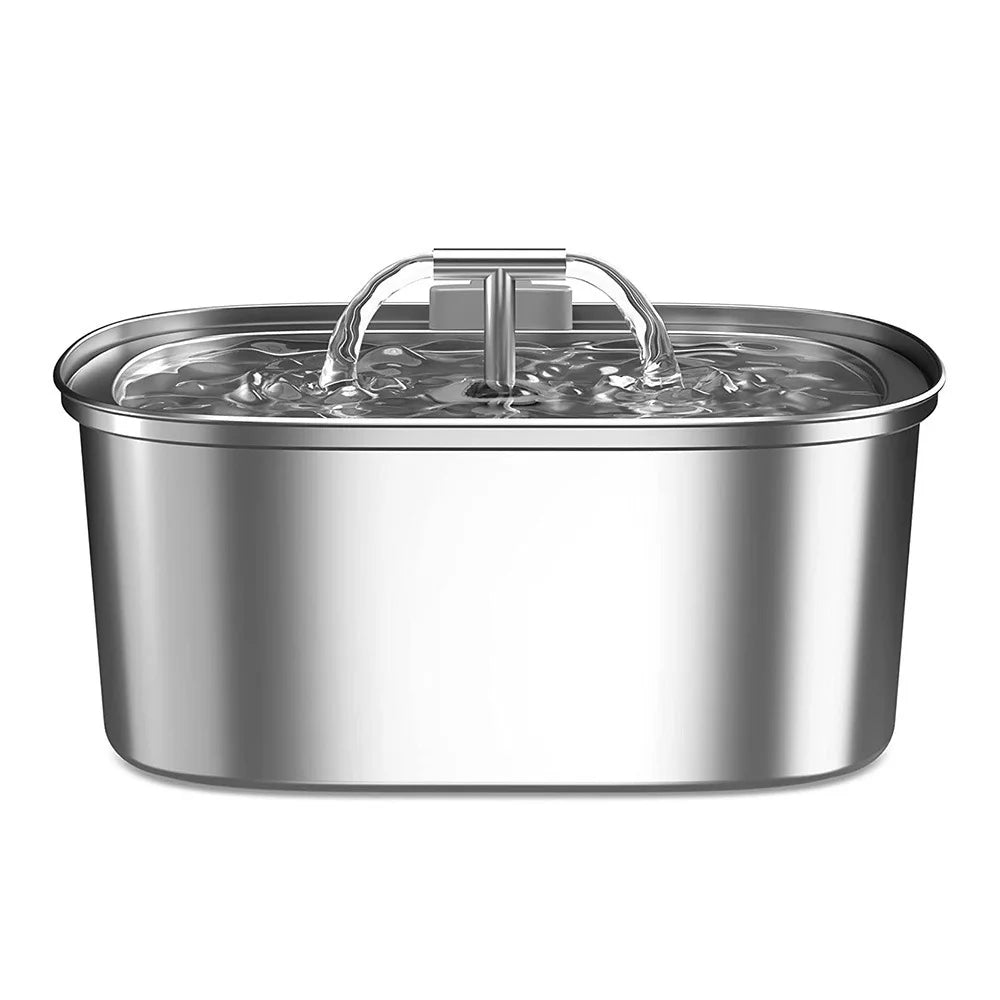Hot Selling Custom 3.2/4L Stainless Steel Pet Water Dispenser with Water Level Wholesale Cat Water Fountain Manufacturer OEM ODM