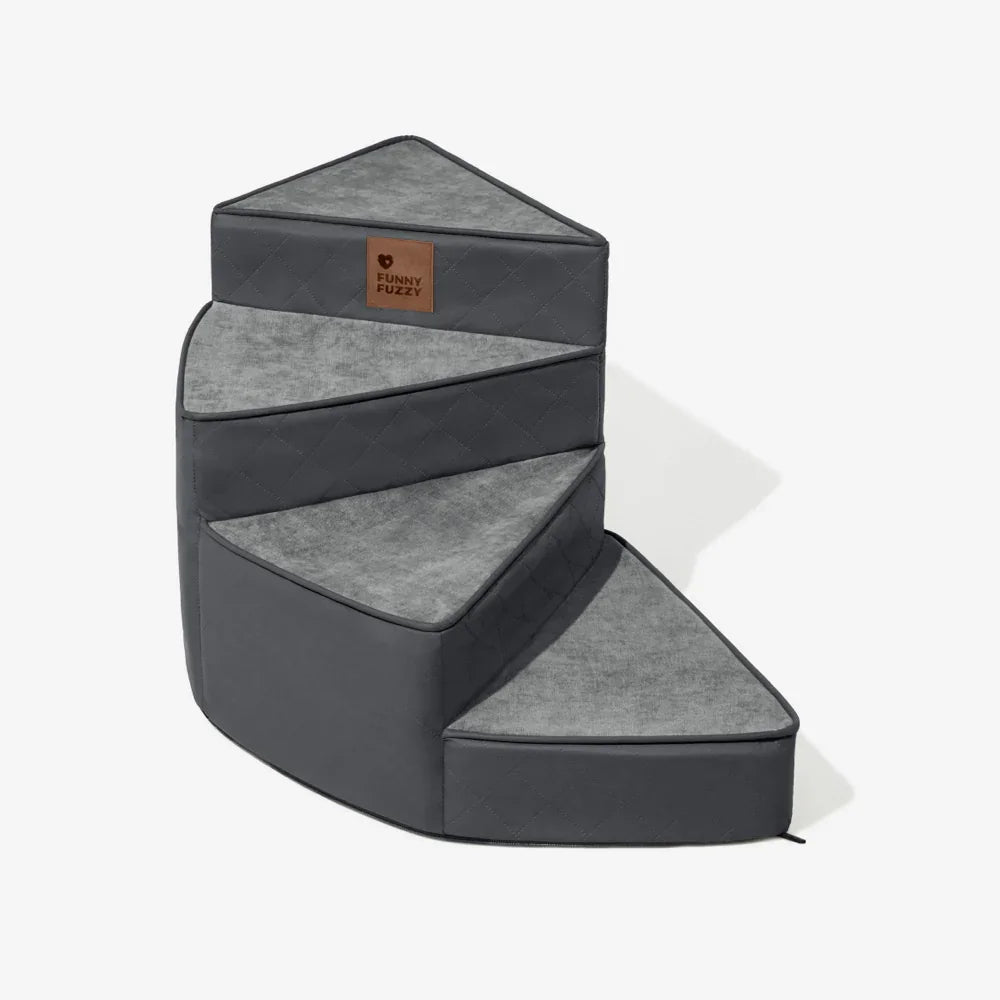Custom Luxury Modern Foldable Waterproof Cotton Removable Spiral Pet Stairs Step Ease Anti-scratch Cover Dog Stairs