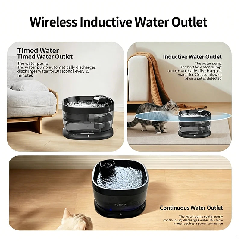 2026New Custom 7L Large Capacity Dog Water Fountain OEM ODM Wireless Dispenser 10000mAh 60 Days Battery for Multi-Cats Dogs Pet