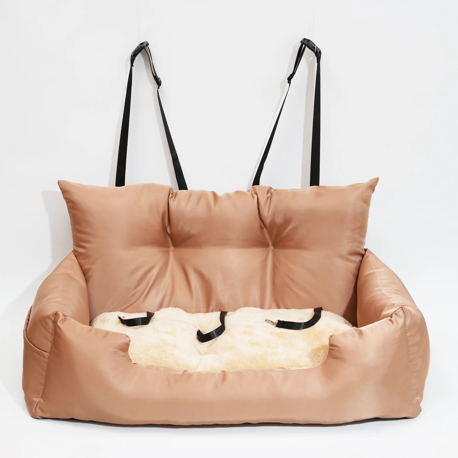 Customized Luxury Dog Car Seat Waterproof Travel Bolster for Medium to Large Dogs Summer Car Back Seat Bed with LOGO Dog Beds