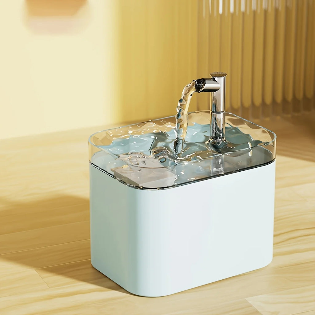 1.5L Modern Solid Plastic Automatic Cat Water Fountain with Continuous Flow Self-Filling Smart Pet Water Dispenser