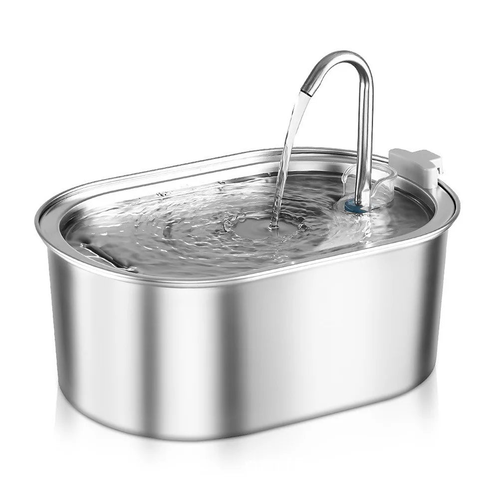 Hot Selling Custom 3.2/4L Stainless Steel Pet Water Dispenser with Water Level Wholesale Cat Water Fountain Manufacturer OEM ODM