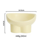 Ceramic Extra Wide Elevated Cat Food Bowl Ceramic Cat Bowls for Food and Water Wide Shallow Cat Food Dish Great Height