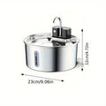 OEM 3.2L Wireless Pet Water Dispenser USB/Battery Stainless Steel Cat Water Fountain with Visible Window Remote Control