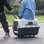Luxury Large Pet Trolley Case Portable Plastic Dog Carrier Flight Crate with Large Capacity for Travel Cage
