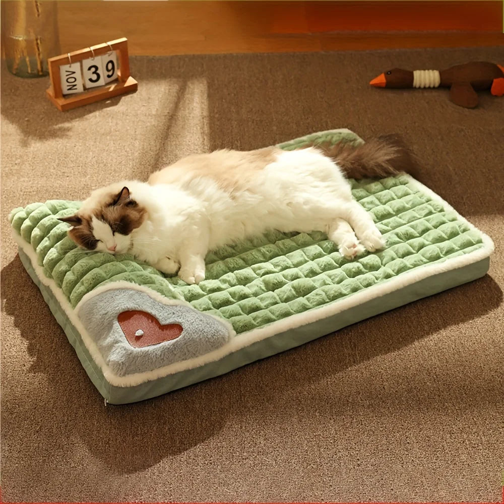 Luxury Modern & Fashionable XL Cat Bed Winter Memory Foam Pet Mat Detachable & Washable for Cats and Large Dogs
