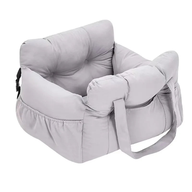 OEM Cozy Pet Adjustable Soft Warm Kennel Bed Portable Washable Dog Car Seat with Easy Installation Solid Pattern Travel Carrier