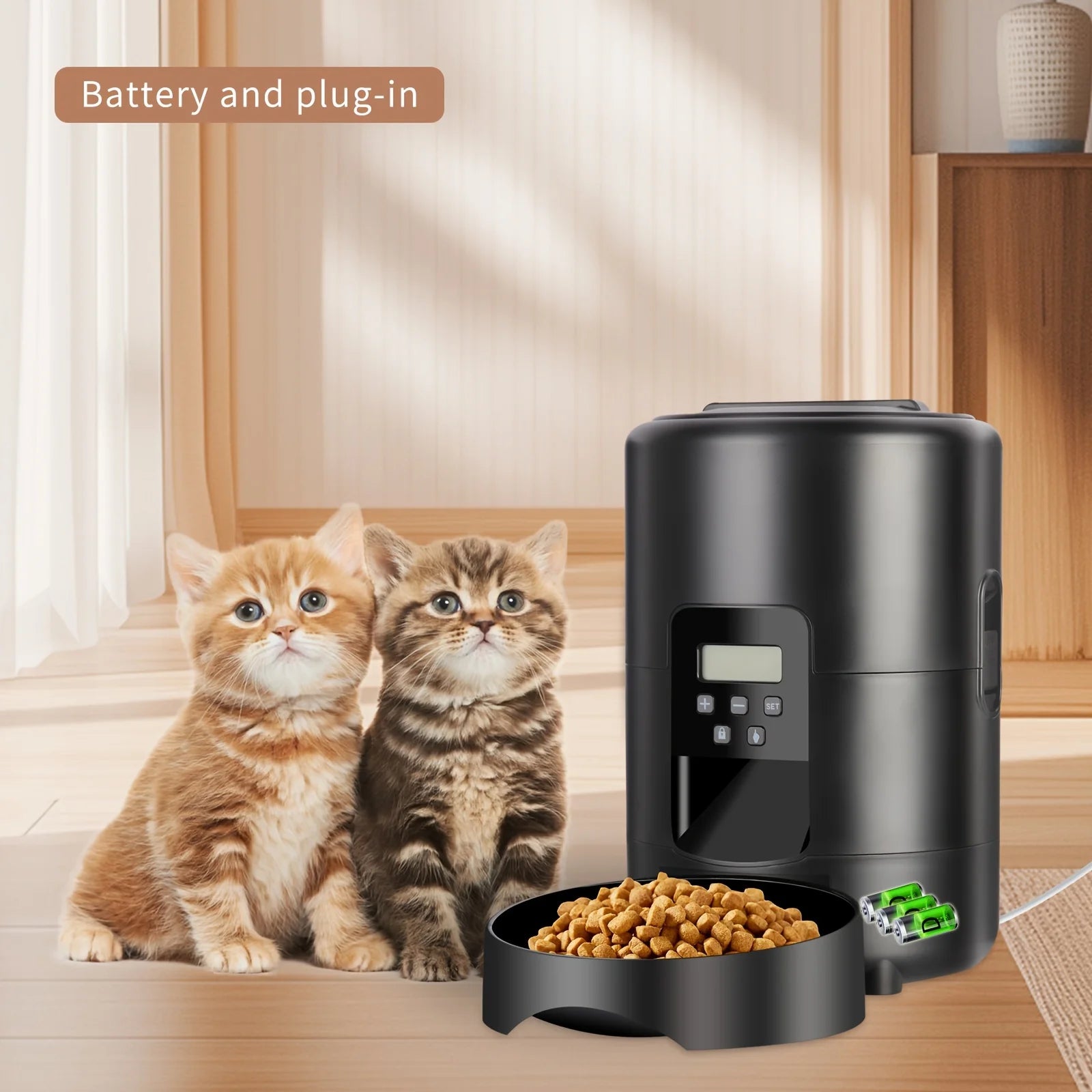2L APP Control Automatic Dog Feeder Button Version Auto Cat Food Dispenser Smart Control Pet Feeder for Cats Dog Dry Food Bowl