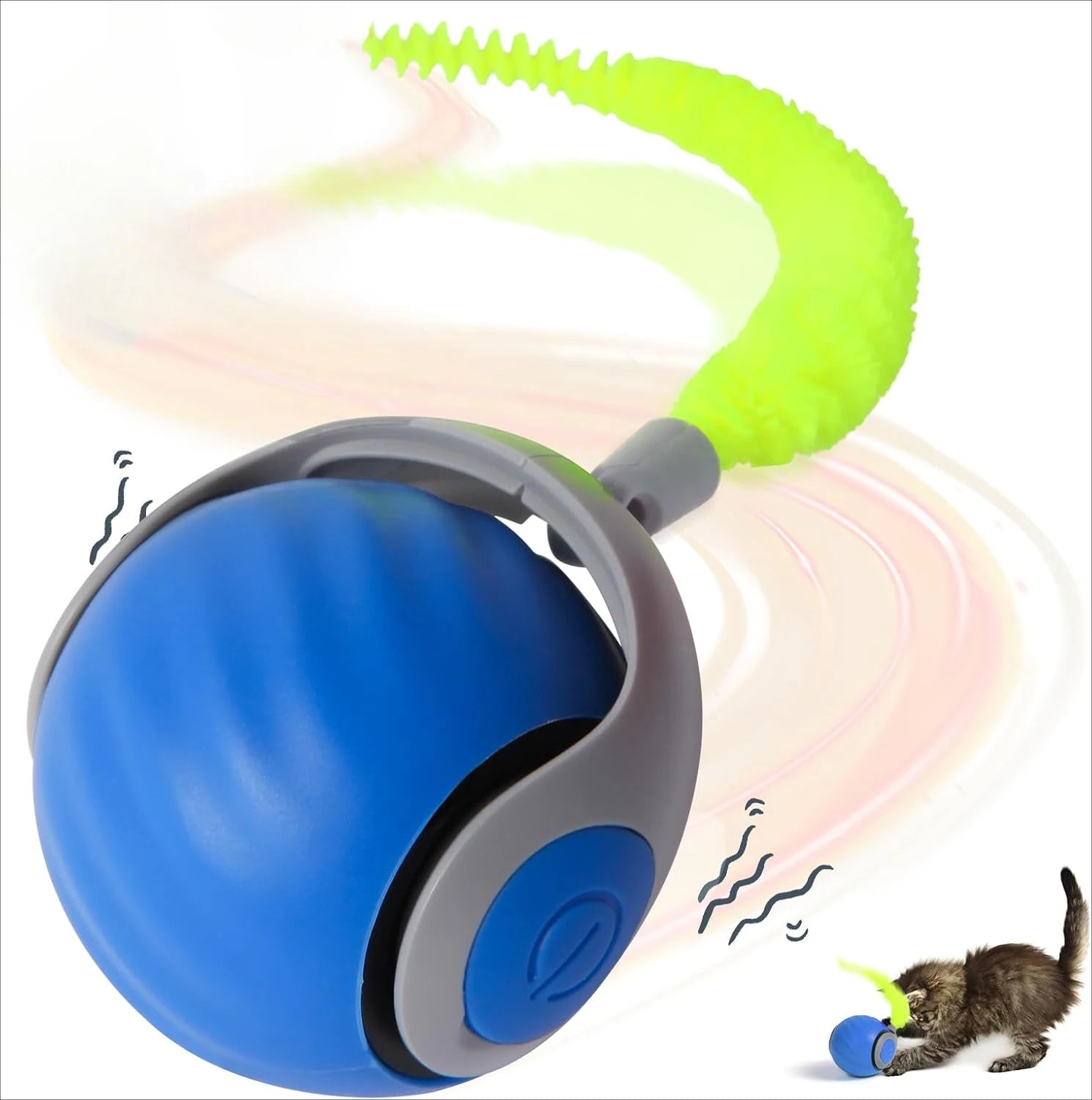 Interactive Cat Toy for Home Electric Automatic Cat Toy Ball Rechargeable Pet Toy with Irregular Movement Cat Hunting
