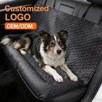 OEM Customized LOGO Waterproof Travel Cushions Dog Car Seat Cover with Anti-slip Botton Pockets for Car SUV Truck Dog Products