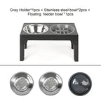 Elevated Dog Bowls with Slow Feeder Dog Bowl Stainless Steel Bowls Adjustable Pet Feeder Stand for Large Medium Dog Products