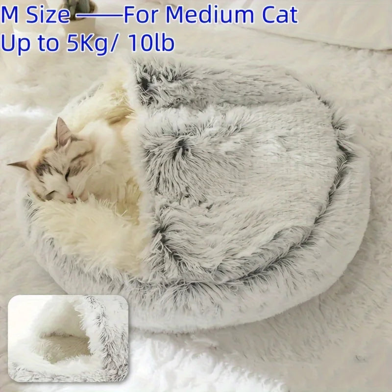 Summer All Seasons Round Shape Long Plush Warm Cozy Comfy Pet Dog & Cat Bed Large Dog Cushion