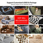 Luxury Faux Leather Dog Beds with Safety Buckles Customizable OEM Pet Booster Dog Car Seat for Cats & Dogs Custom LOGO