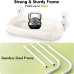 Cordless Cat Hammock Window Perch Window for Cats with 4 Strong Suction Cups Solid Metal Frame and Soft Cover Indoor Cat Bed