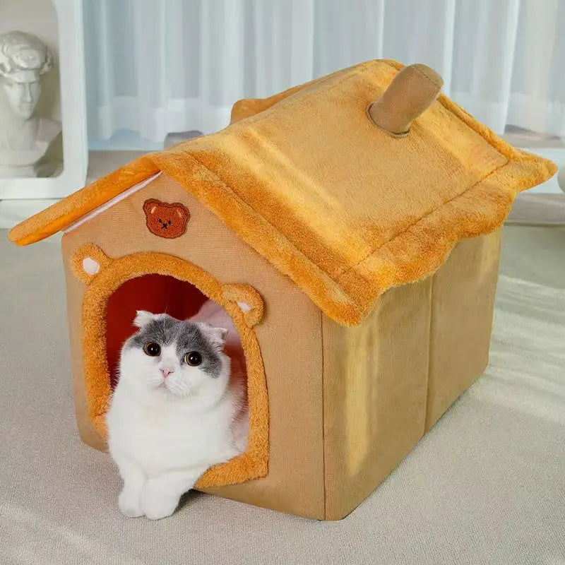 Breathable Warm Plush Pet Bed Dog House Washable Soft Cat Cushion Kennel for Small Medium Large Dogs Pet Supplies