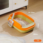 Wholesale Semi-Enclosed Large Thickened Anti-Splash Plastic Cat Litter Box Cat Litter Box with Shovel Pet Supplies