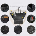 Waterproof Oxford Dog Car Seat Cover for Modern Luxury Car Travel Bed Mesh Window Storage Pocket Scratchproof Nonslip Cars SUVs