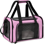 Eco-Friendly Oxford Solid Pattern Zipper Closure Airline Approved Small Dog Carrier Soft Sided Collapsible Puppy Dog Travel Bag