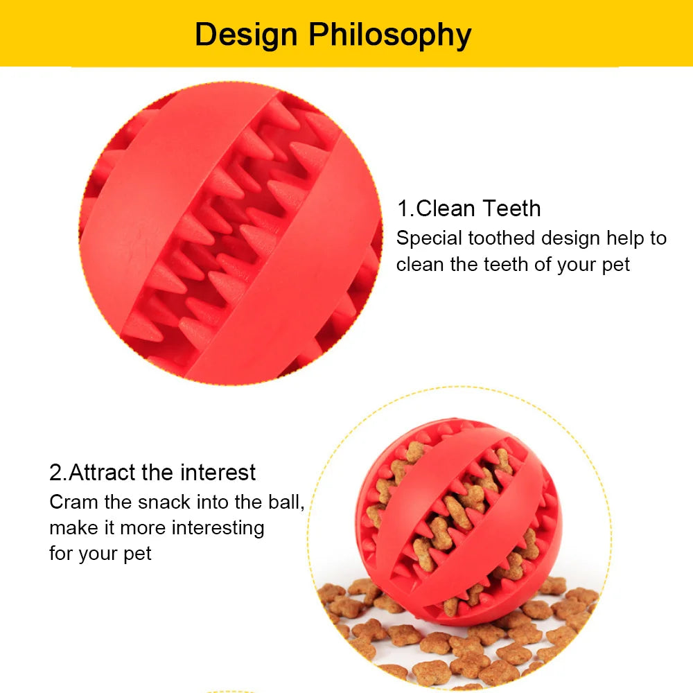 Pet Interactive Dog Toy Rubber Balls for Small Large Dogs Puppy Pet Chew Toys Pet Teeth Cleaning Dog Food Ball Toys