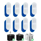 8pcs Cat Water Fountain Replacement Filters Carbon + Foam Filters Replacement Filters for 2.6L Stainless Steel Cat Fountain
