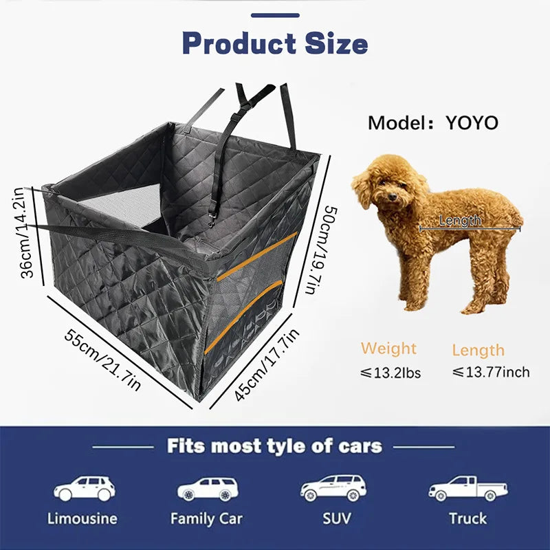 OEM Waterproof Dog Car Seat Cover for Pet Car Seat Cover Oxford Cat Seat Back Pet Hammock Car Back for Small Medium Dogs Bed