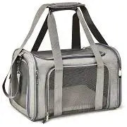 Eco-Friendly Oxford Solid Pattern Zipper Closure Airline Approved Small Dog Carrier Soft Sided Collapsible Puppy Dog Travel Bag