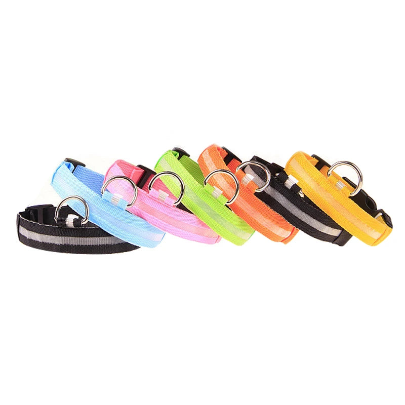 LED Glowing Dog Collar Adjustable Flash Recharge Luminous Collar Night Anti-Lost Dog Light for Small Dog Electronic Pet Products