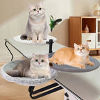 Soft Cat Desk Bed Nest for 3 Cats Comfortable Kitten Cat Hammock for Desk Rotation Adjustable Height Indoor Kitty Bed