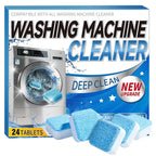 Washing Machine Tub Cleaner Descaler of 12/24pcs Pack-Deep Cleaning Tablets Odor Removing Tablets for Washer Laundry Supplies