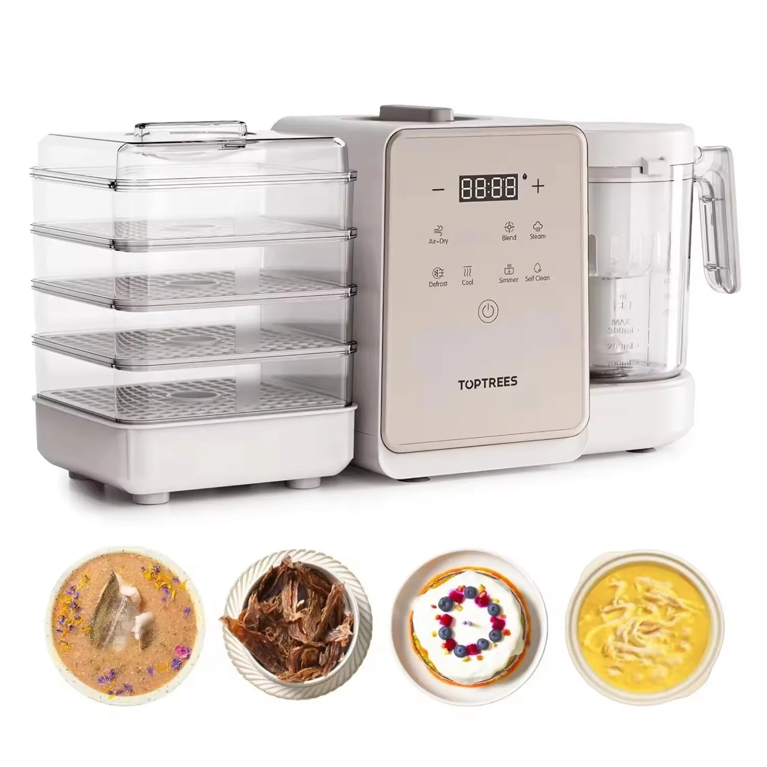 Multifunctional Household Small Electric Baby Food Processor Steaming and Cooking Machine Blender Complementary Food Machine