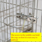 Stainless Steel Dog Bowl Dog Food and Water Bowls Anti-Spill Hanging Pet Bowl with Screw for Cage Dog Feeder