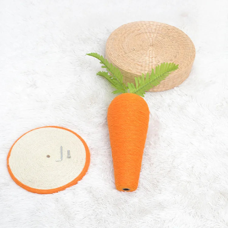 Cat Scratcher Carrot Climbing Small Tree Wearable Toy Cat Tree Scratching Post for Cat Tower Cartoon House Toy Supplies for Pet