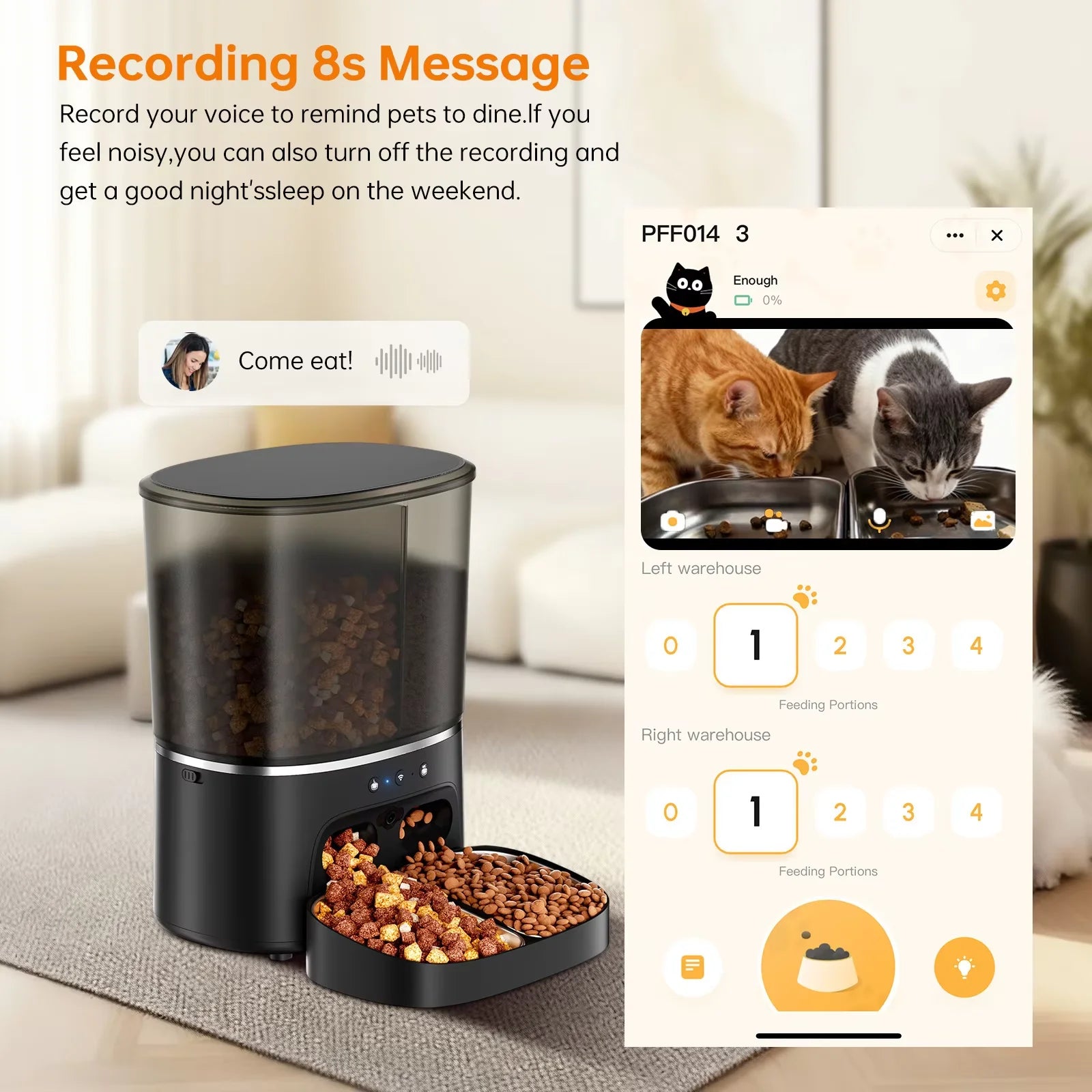 OEM 8L Automatic Pet Feeder with Camera Smart Pet Feeder Slow Pet Food Dispenser WIFI Time Seting Smart Cat Feeder Manufacturer