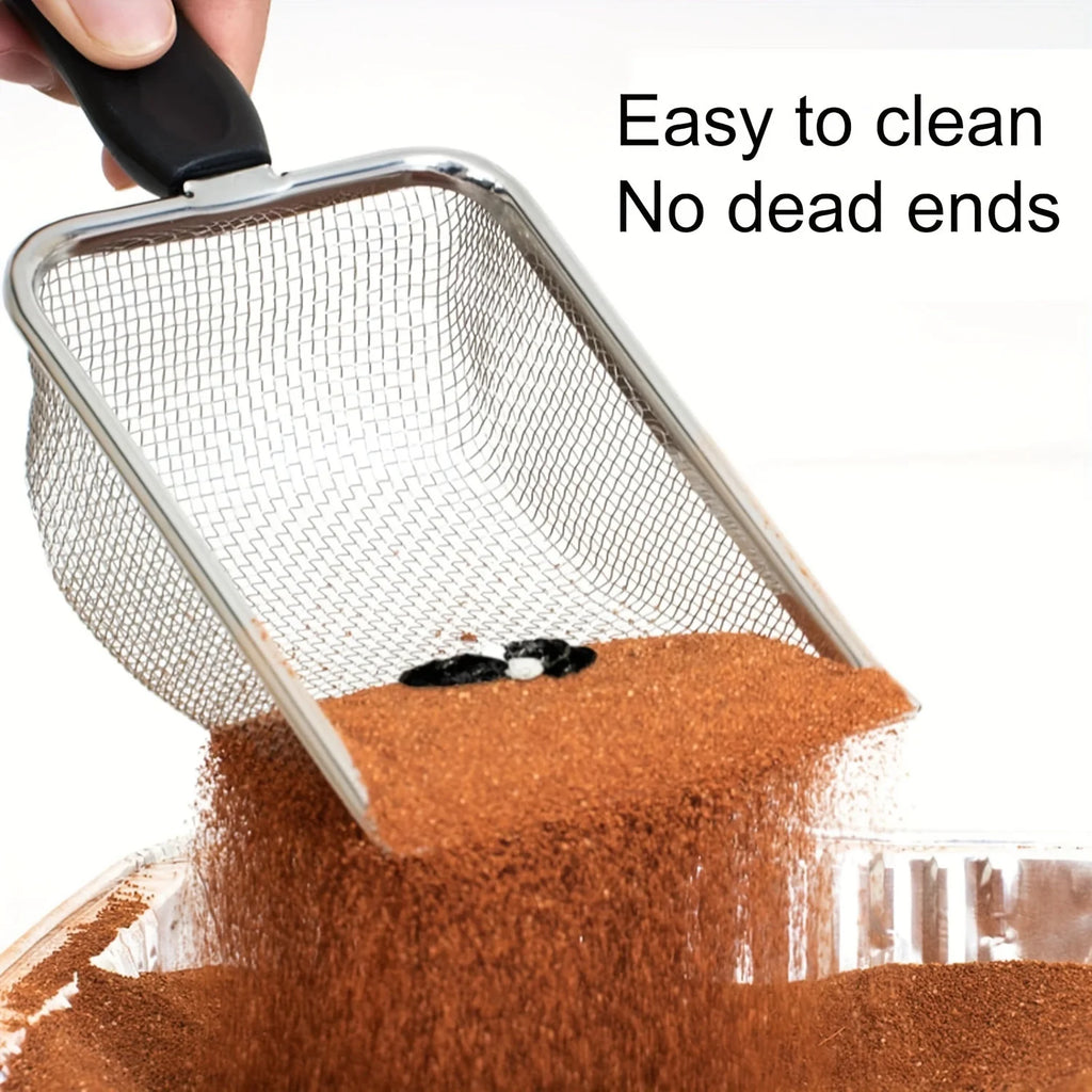 Stainless Steel Pet Litter Shovel Convenient Tool for Dogs and Cats Easy Clean Tool for Dog and Cat Pan