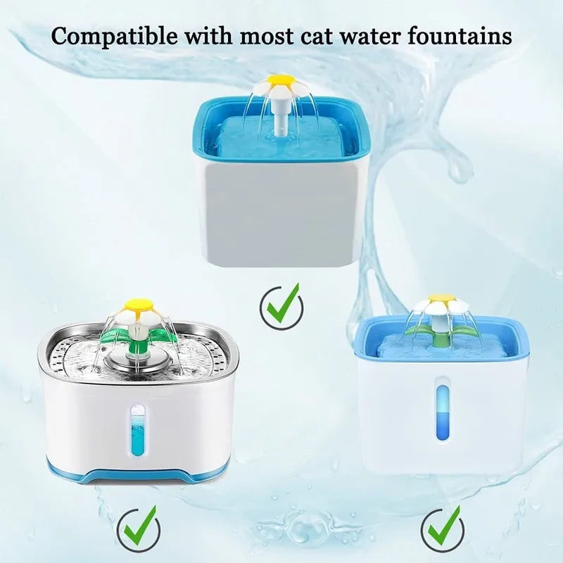 Cat Water Fountain Replacement Filters Triple Filtration System Pet Cat Fountain Filter Replacement for Square Cat Fountain