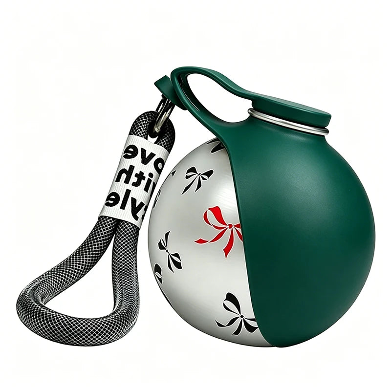Custom LOGO 285ml Portable Dog Water Bottle Outdoor Pet Water Dispenser Dog Water Bottle Foldable Stainless Steel OEM ODM